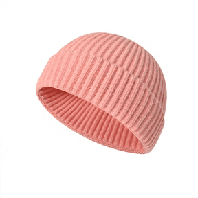 Gorro Unissex em Tricô com Dobra na Barra