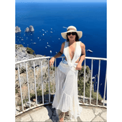 Vestido Feminino Longo Fluído com Transparência Forglows