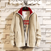Cardigã Masculino Gola Alta de Lã Forglows
