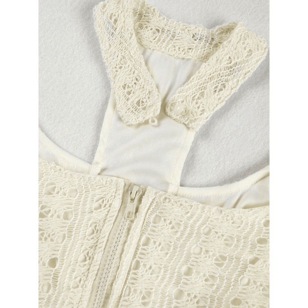 Vestido Feminino Curto com Renda e Franja Forglows