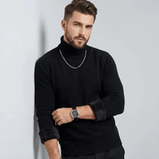 Suéter Masculino com Pelúcia e Gola Alta Forglows