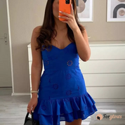 Vestido Feminino de Alcinha e Babado Sky Forglows