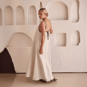 Vestido Maxi Feminino em Linho