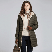 Jaqueta Feminina Puffer Longa com Pelúcia Forglows