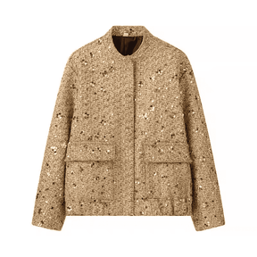 Jaqueta Feminina Bomber de Lantejoulas Genevieve