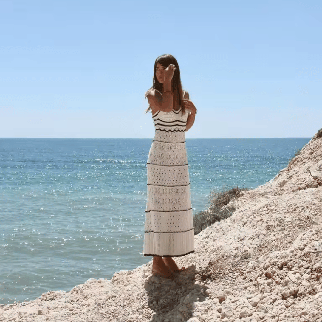 Vestido Feminino Longo Alcinha Crochê Marília Forglows