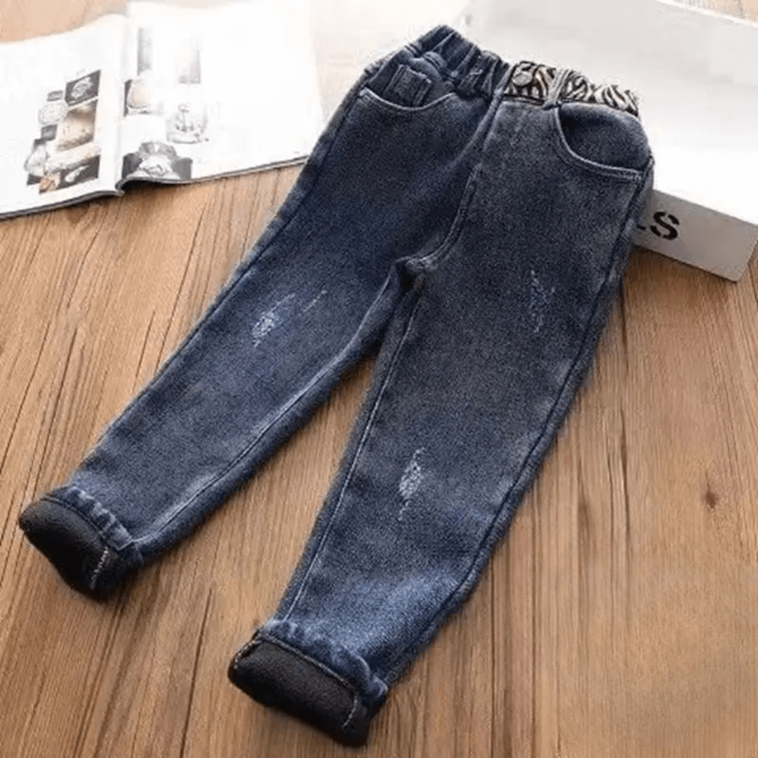 Calça Infantil Jeans Com Pelúcia Forglows