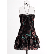 Vestido Feminino em Lastex com Babados Forglows