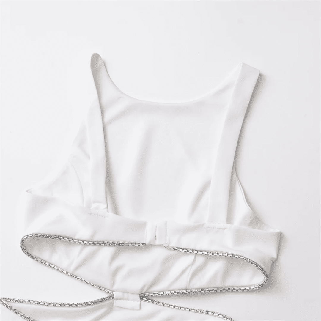 Blusa Feminina com Recorte e Pedraria Forglows