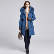 Trench Coat Feminino com Pelúcia e Capuz Forglows