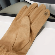 Luva Feminina de Veludo com Pelúcia Forglows