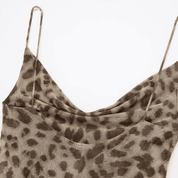 Vestido Feminino Longo Animal Print em Tule Forglows