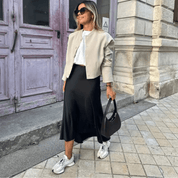 Saia Longa Feminina em Cetim Forglows