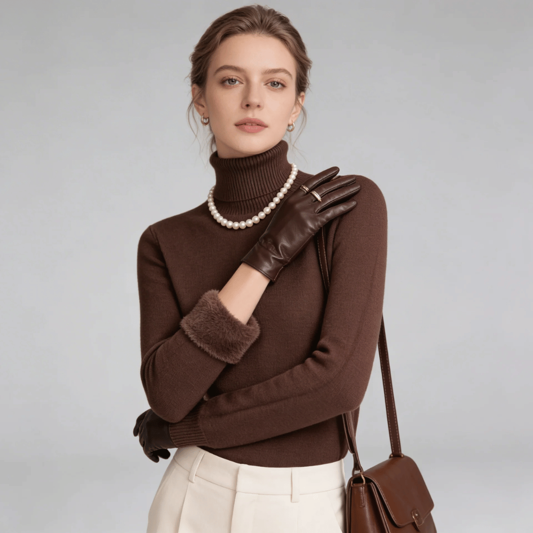 Suéter Feminino Gola Alta Peluciado Forglows