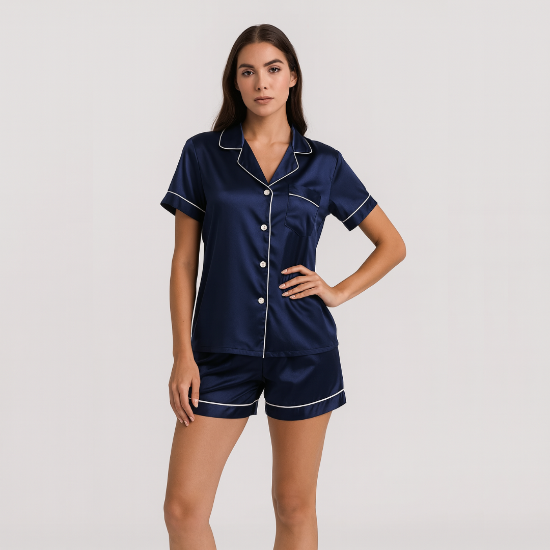 Conjunto de Pijama Feminino em Seda Forglows