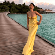 Vestido Feminino Longo Acetinado Forglows