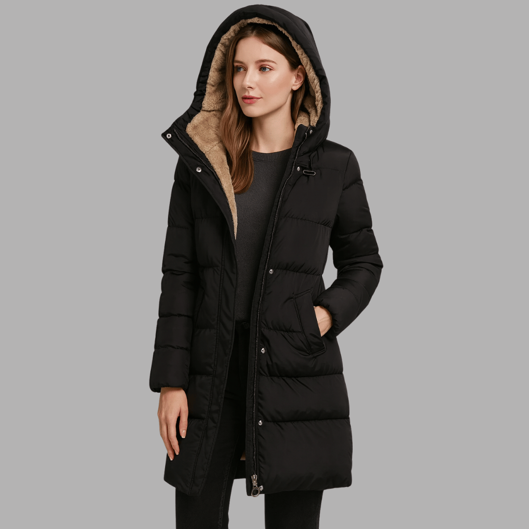 Parka Feminina Grossa com Pelúcia e Capuz Forglows