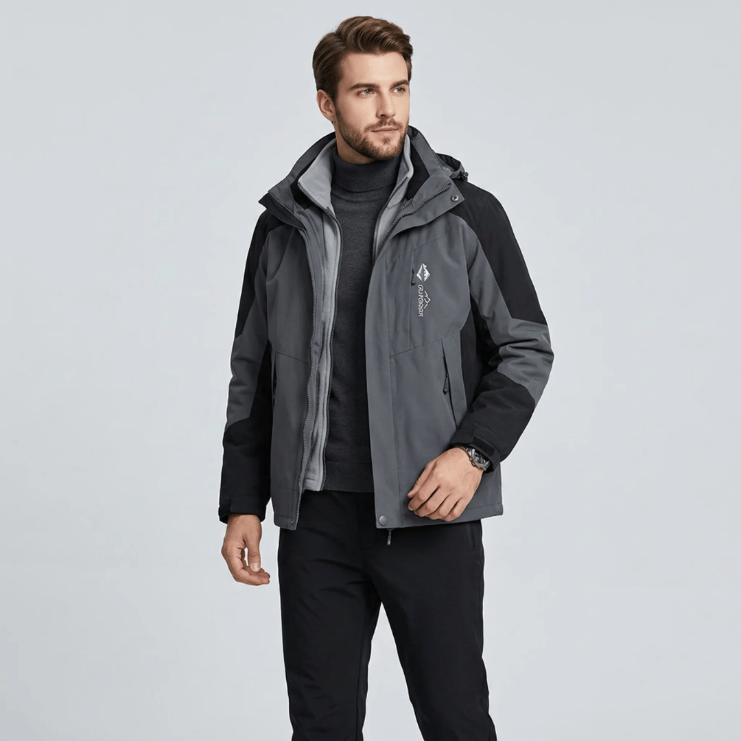 Jaqueta 3 em 1  Impermeável Masculina Forglows