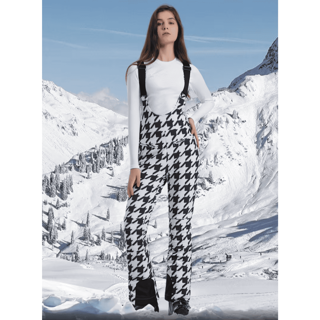 Calça Feminina com Alças para Neve Impermeável Forglows