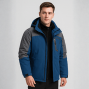 Jaqueta Masculina Forrada com Capuz para Neve Forglows