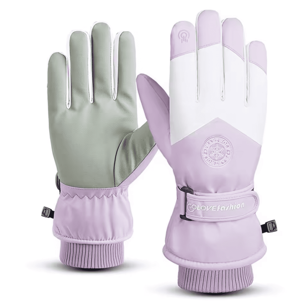 Luva Feminina para Neve Impermeável e Touchscreen Forglows