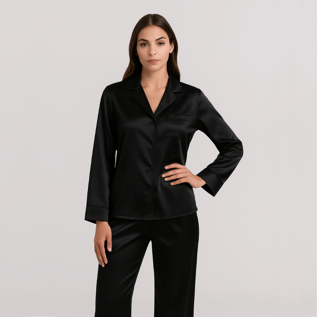 Pijama Feminino de Seda Forglows