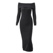 Vestido Feminino Ombro a Ombro Tricot Penélope Forglows