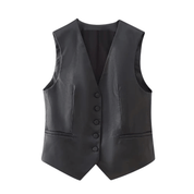 Colete Feminino Couro Sintético Zephyra Forglows
