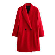 Sobretudo Feminino Lã Batida Red Winter Forglows