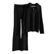 Conjunto Feminino Calça e Casaco Tricot Aerolook Forglows