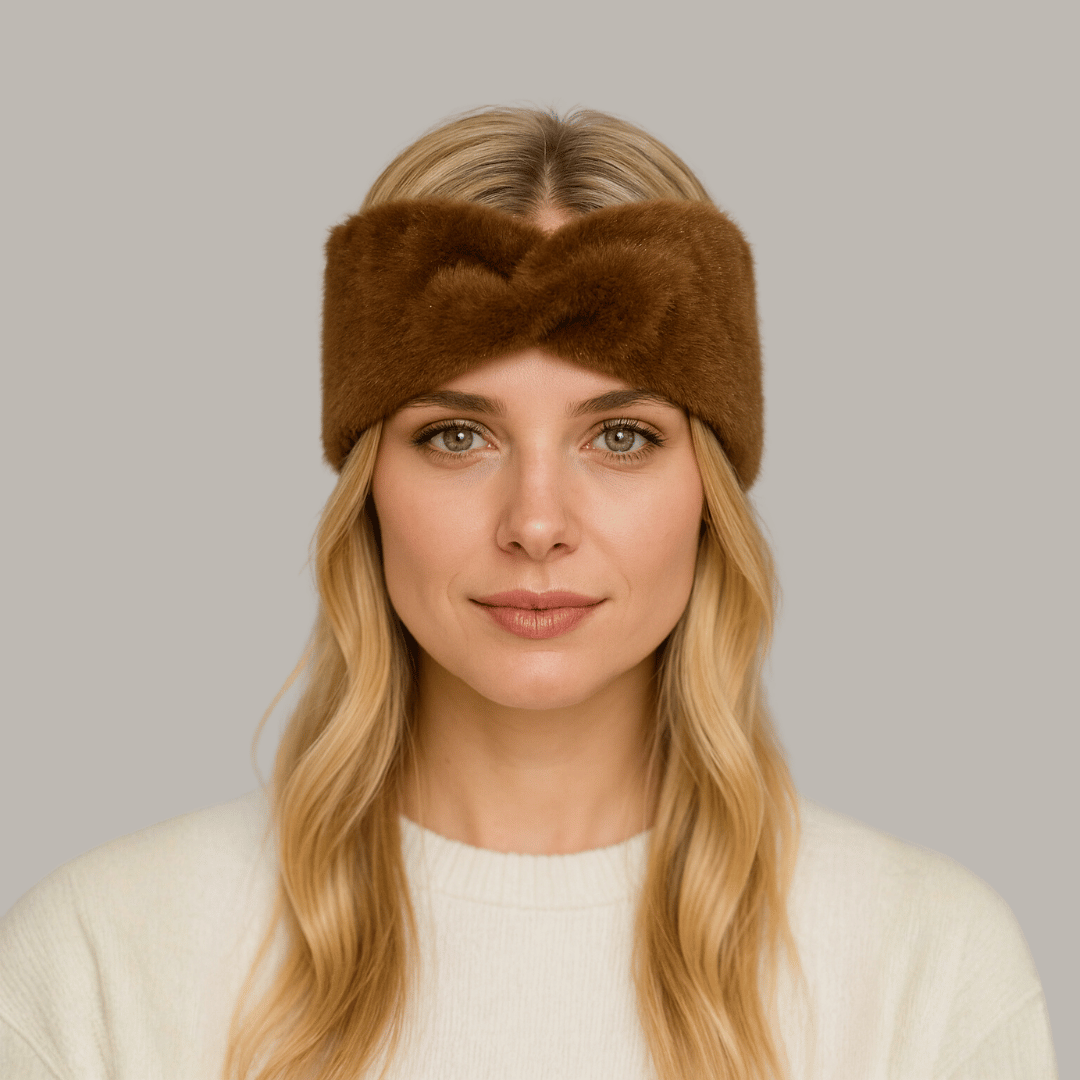 Faixa Turbante Cruzada em Pelúcia Forglows