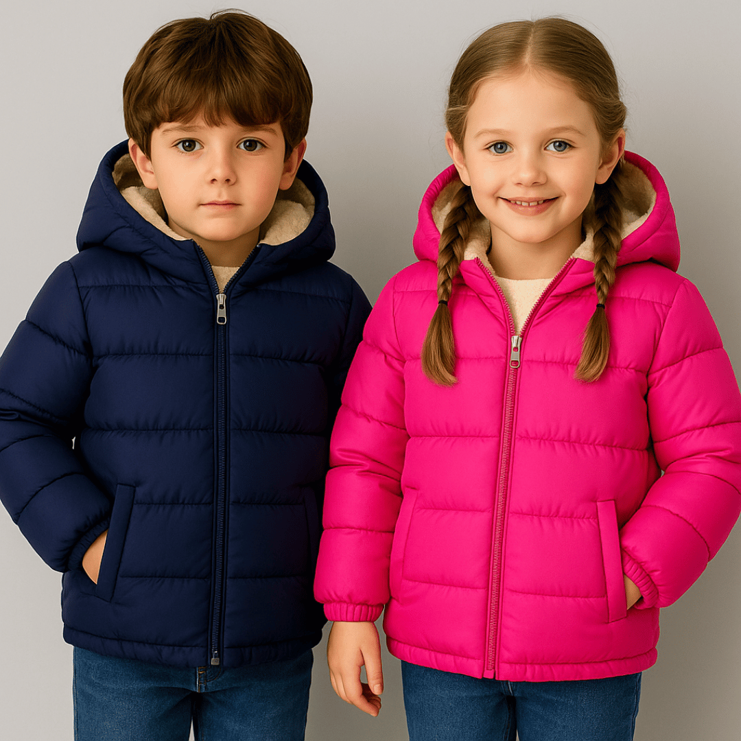 Jaqueta Puffer Infantil com Pelúcia Forglows