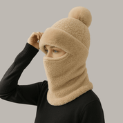 Balaclava Feminina em Pelúcia com Pompom Forglows
