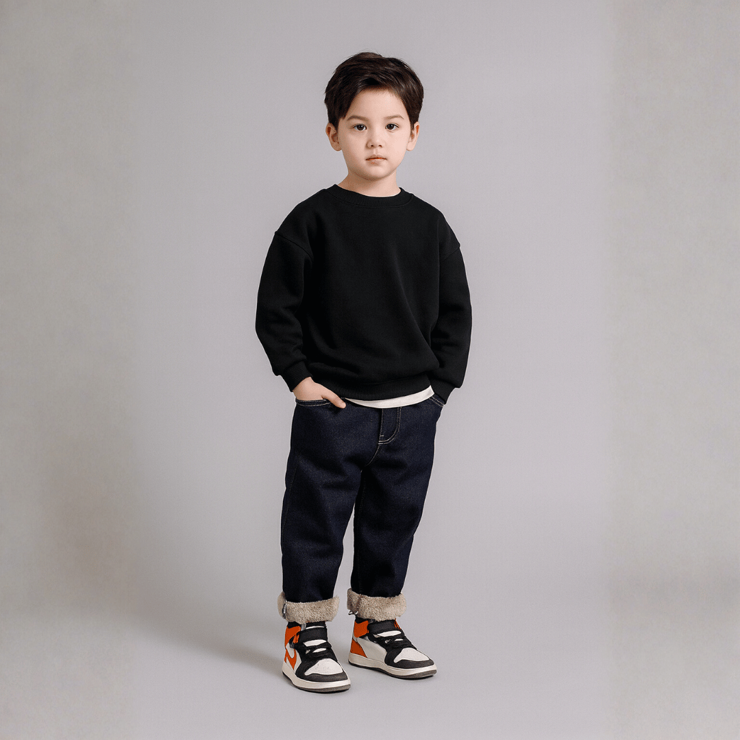 Calça Jeans Infantil Peluciada Menino Forglows