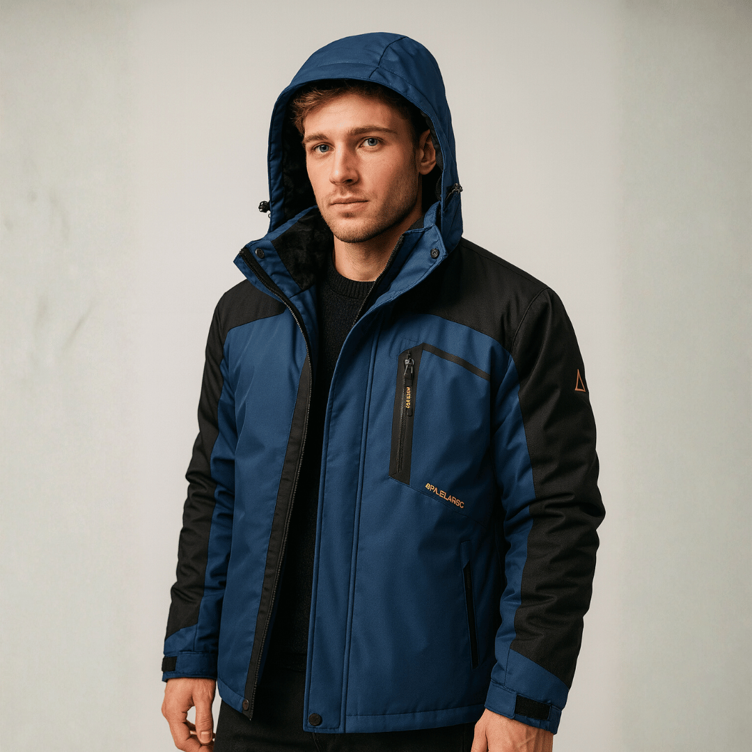 Jaqueta Masculina Forrada com Capuz para Neve Forglows