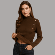 Suéter Feminino Peluciado Botões Forglows