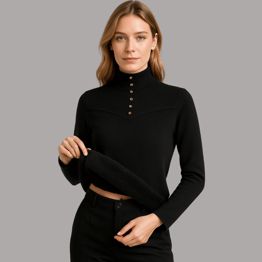 Suéter Feminino Peluciado com Botões Diana Forglows