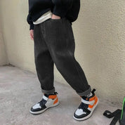 Calça Jeans Peluciada Infantil Menino Forglows