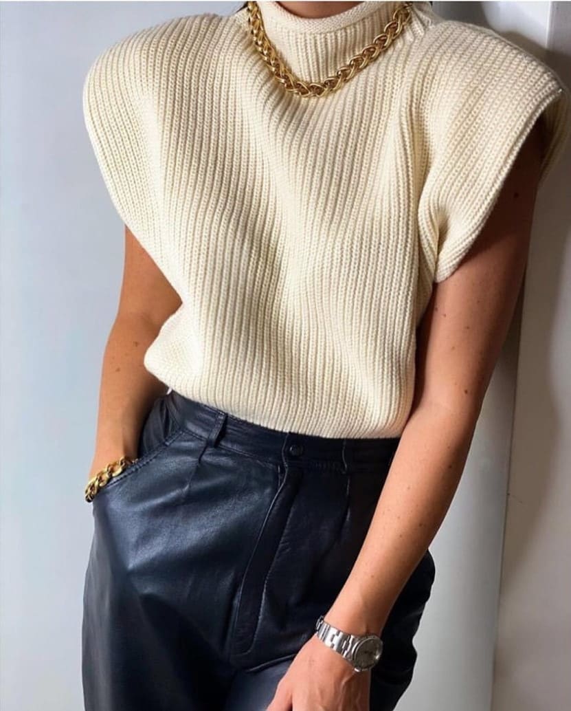 Blusa Feminina Gola Alta de Tricô Veridiana Forglows