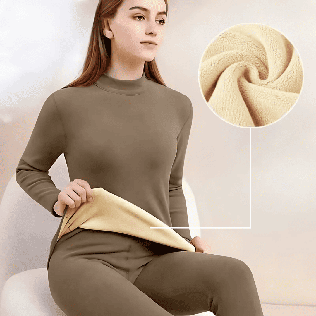 Conjunto Feminino Térmico Peluciado Segunda Pele Forglows