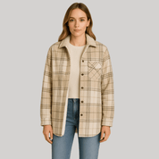 Camisa Feminina Xadrex de Flanela com Pelúcia Forglows