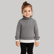 Suéter Infantil Canelado com Pelúcia Menina Forglows