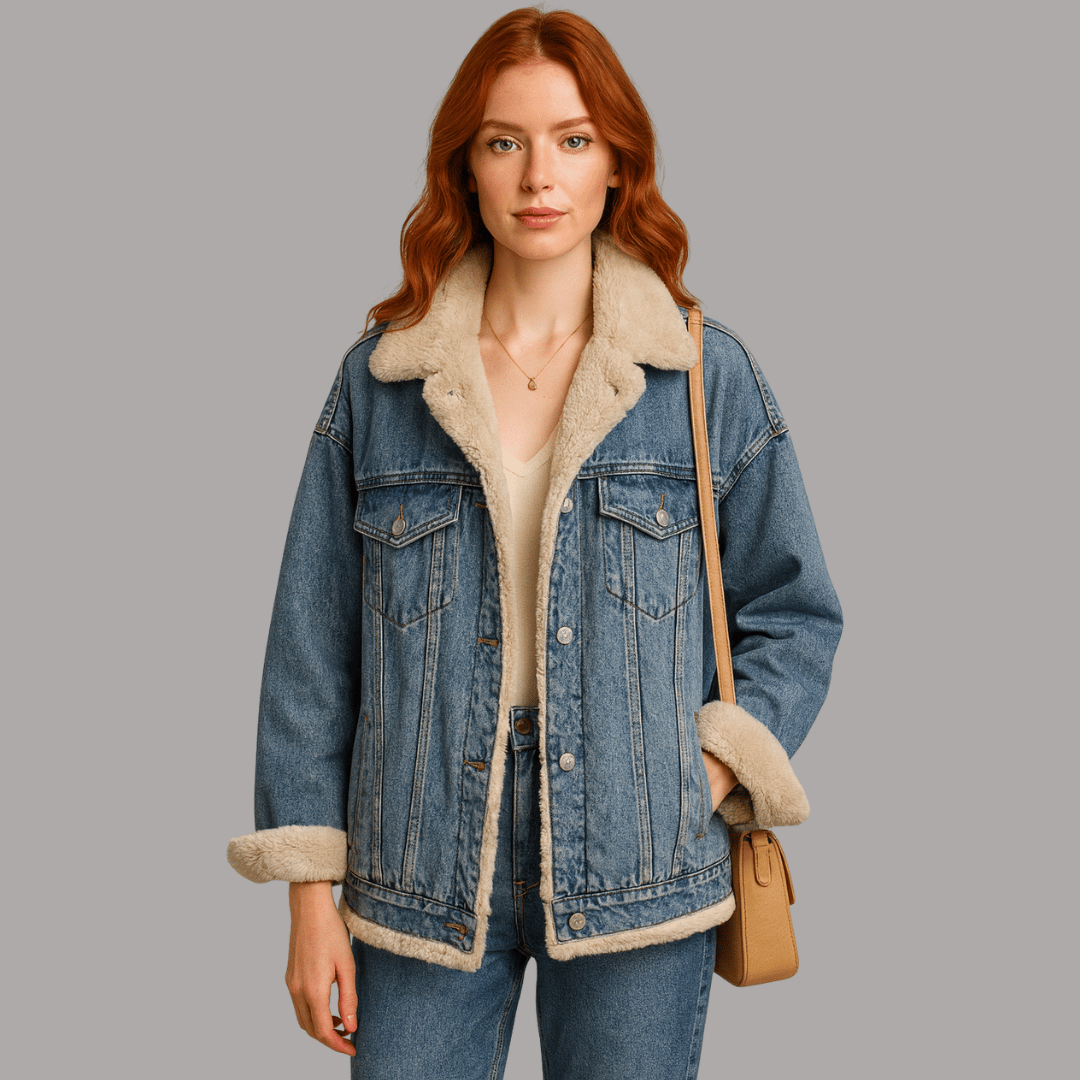 Jaqueta Feminina Jeans Peluciada Forglows