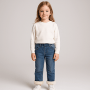 Calça Infantil Jeans Com Pelúcia Forglows