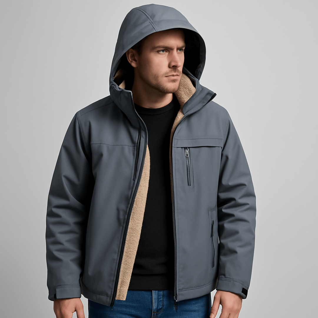 Jaqueta Masculina com Capuz Forrada Forglows