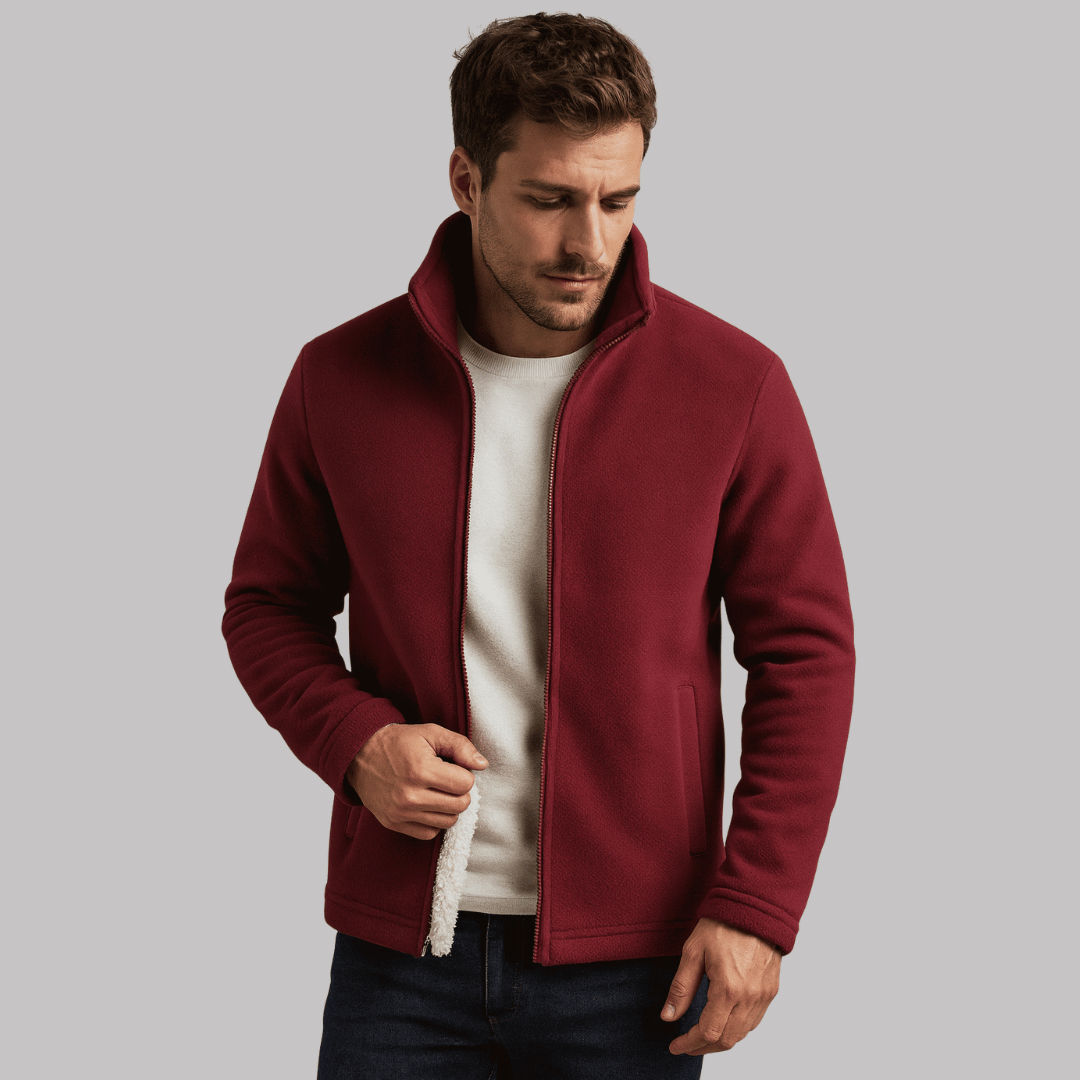 Casaco Masculino em Fleece Forrado Slim Forglows