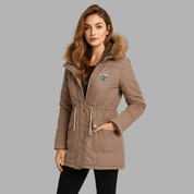 Casaco Feminino com Capuz e Forro Peluciado Forglows