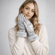 Luva Feminina Acolchoada e Impermeável com Pelúcia Forglows