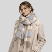 Cachecol Feminino de Lã Xadrex Forglows