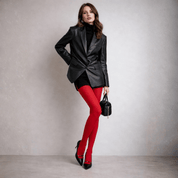 Meia-Calça Feminina Vermelha Forglows
